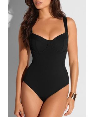 TA3 Mega Sculpting Underwire B/C Cup One Peice Swimsuit - Black
