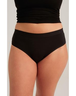 Saalt Period & Leakproof Regular Absorbency Stretch Cotton Brief - Black