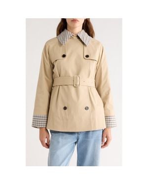 Rails Lucien Belted Crop Trench Coat - Natural