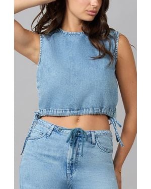 Lola Denim Liel Cotton Twill Top - Blue