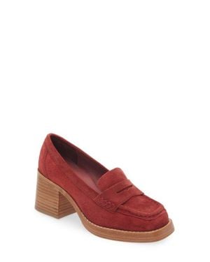 Chocolat Blu Irene Penny Loafer Pump - Red