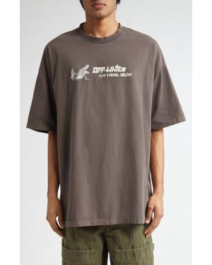 Off-White c/o Virgil Abloh Wht Crocodile Graphic T-Shirt - Multicolor