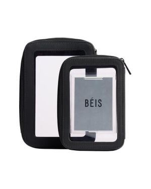 BEIS The In-Flight Set Of 2 Cosmetics Bags - Black