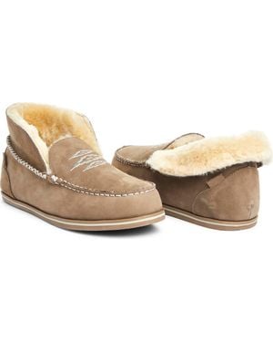 Hari Mari Alta Genuine Shearling Lined Slipppers - Natural