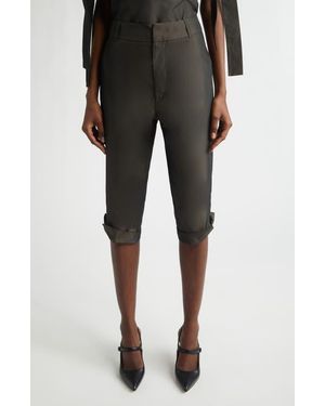 Renaissance Renaissance Sami Duchesse Satin Capri Pants - Gray