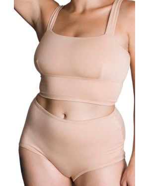 PROCLAIM Organic Cotton Square Neck Bralette - Natural