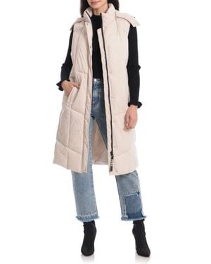Avec Les Filles Thermalpuff Longline Hooded Puffer Vest - Multicolor