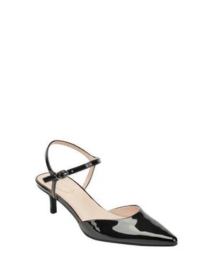 Bandolino Rose Ankle Strap Pointed Toe Kitten Heel Sandal - Black