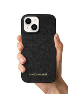 Maison De Sabre Leather Phone Case - Black