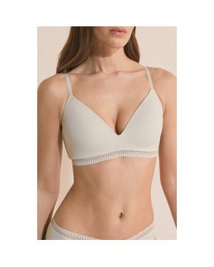 Etam Happily Wireless Stretch Cotton Triangle Bra - Multicolor