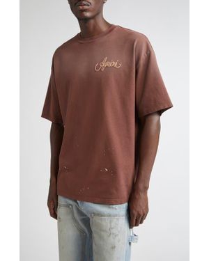 【関税込み】AMIRI ブラウン 'AMIRI Design Studio' Tシャツ Amiri Amiri Theatres Oversized T-Shirt | Saks Fifth Avenue