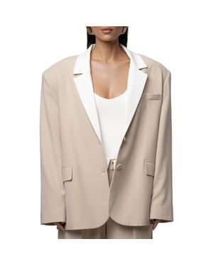 JLUXLABEL Command Oversized Blazer - Natural