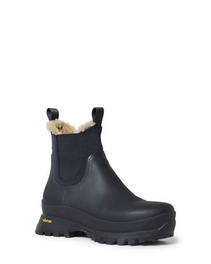 Loeffler Randall Tara Geniune Shearling Lined Water Resistant Chelsea Boot - Blue