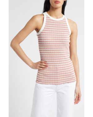 Loveappella Stripe Racerback Tank - Pink