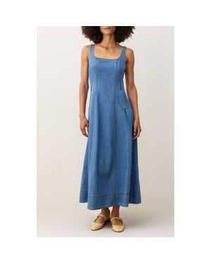 Marine Layer Denim Midi Dress - Blue