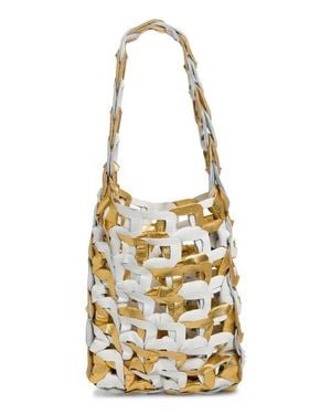 SC103 Medium Links Leather Tote - Metallic