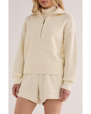 Varley Darla Half Zip Sweater - Natural