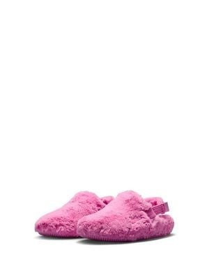 Nike Calm Faux Fur Mule - Pink