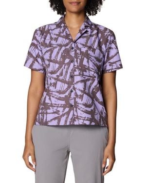 Mountain Hardwear Sun Drift Cooling Upf 50+ Short Sleeve Shirt - Purple