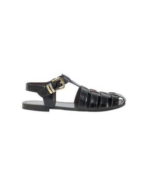 Maje Multi-Strap Leather Sandals - Black