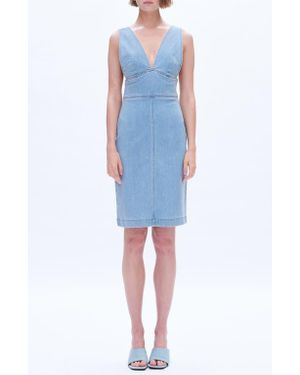 Bayeas Rhinestone Denim Dress - Blue