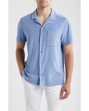 Mack Weldon Terry Cloth Camp Shirt - Blue