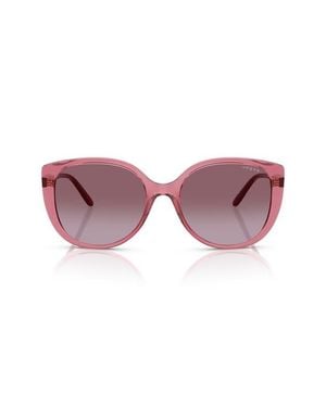 Vogue 55Mm Polarized Gradient Butterfly Sunglasses - Pink
