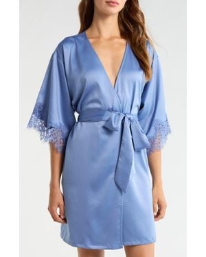 Nordstrom Midnight Satin Wrap - Blue