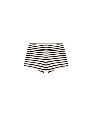 Oddli Button Mini Shorts - Black