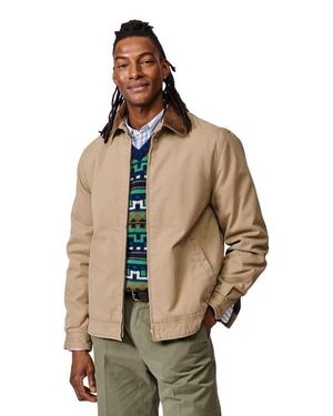 aubi Newland Canvas Harrington Utility Jacket - Natural