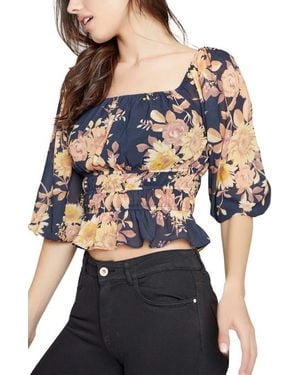 Lost + Wander Poets Floral Dream Top - Blue