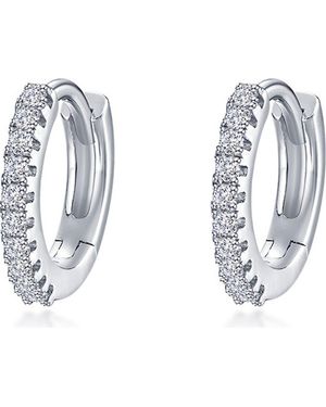 Lafonn Pavé Simulated Diamond Huggie Hoop Earrings - Blue