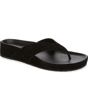 Jeffrey Campbell Relaxer Platform Thong Sandal - Black