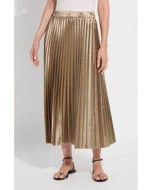 Lyssé Nina Pleated Midi Skirt & Bag - Brown
