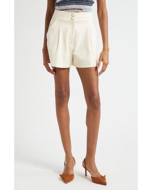 Veronica Beard Devina High Waist Shorts - White