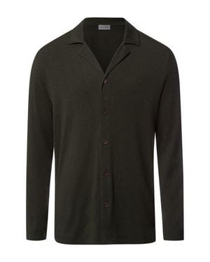 Hanro Casuals Long Sleeve Button Front Shirt - Black