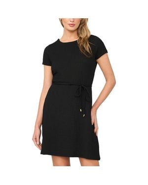 Halogen® Crinkle Crepe Dress - Black