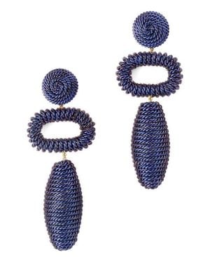 Deepa Gurnani Fontana Drop Earrings - Blue