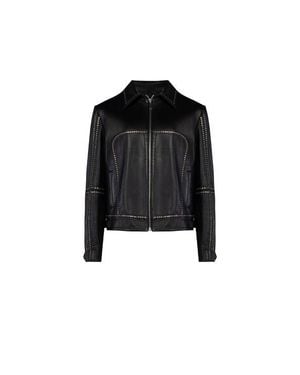Pcfg Leather Jacket Stud Rocks Details - Black