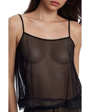 Skarlett Blue Entice Sheer Two-Way Camisole - Black