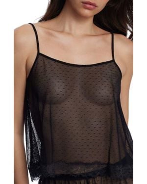 Skarlett Blue Entice Sheer Two-Way Camisole - Black