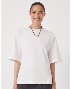 Hush Zip Detail Short Sleeve T-Shirt - White