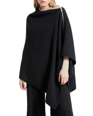 MARCELLA Mika Merino Wool Knit Cape - Black
