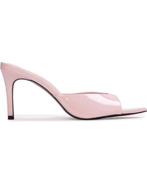 Black Suede Studio Brea 80 Mule - Pink
