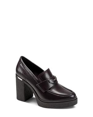 DKNY Tafani Block Heel Loafer - Black