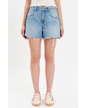DAZE Crossroads Cutoff Denim Shorts - Blue