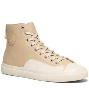 PF Flyers All-American Luxe High-Top Leather & Suede Sneaker - Natural
