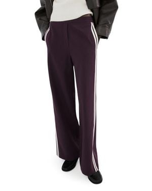 Mango Sophie Stripe Pants - Blue