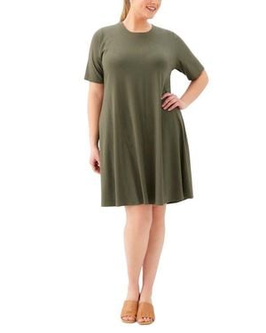 Karen Kane A-Line Jersey Minidress - Green