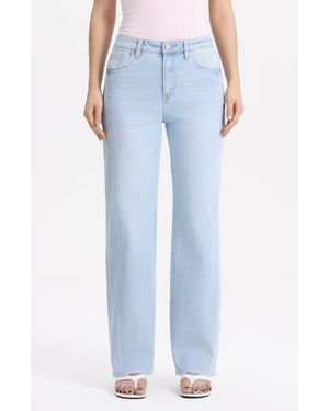 Bayeas High Waist Straight Leg Jeans - Blue